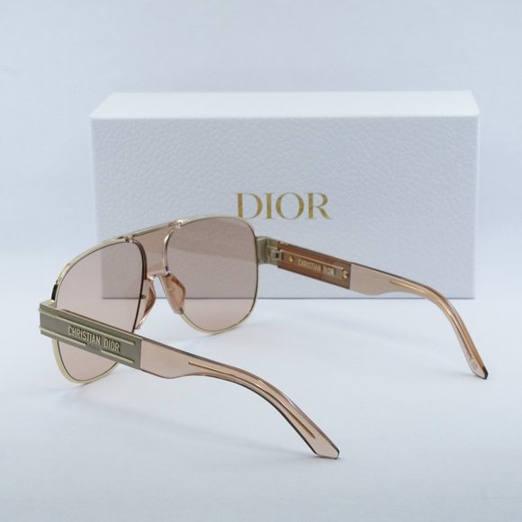 FINAL PRICE NEW DIOR DIORSIGNATURE A3U 10Y GOLD PINK SUNGLASSES - Picture 11 of 12